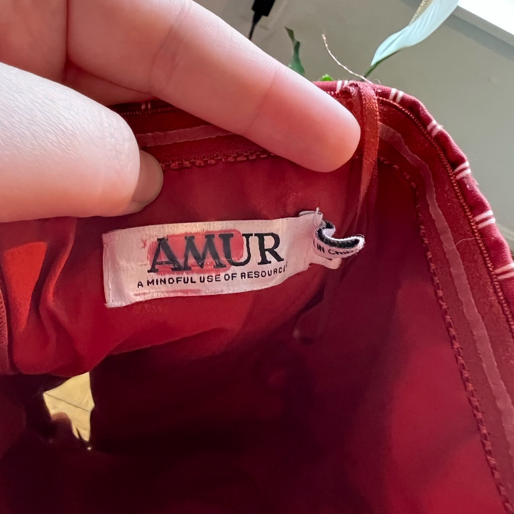 AMUR strapless midi red and gold Eva dress - Picture 4 of 4